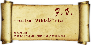 Freiler Viktória névjegykártya